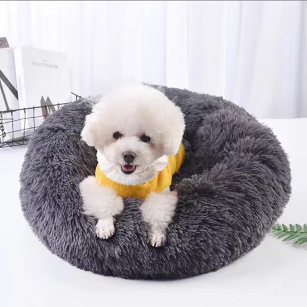 Dog Bed for Small Medium Large Dogs, 20 inch Calming Dogs Bed, Washable-Round Cozy Soft Pet Bed for Puppy and Kitten with Slip-Resistant Bottom - Image 5