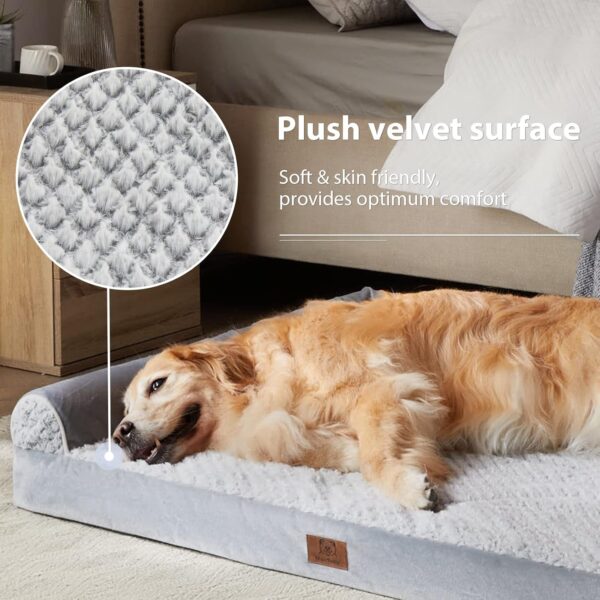 WNPETHOME Dog Beds for Medium Large Dogs, Orthopedic Sofa Mat Pillow with Removable Waterproof Cover, Egg-Foam Crate Bed - Image 4