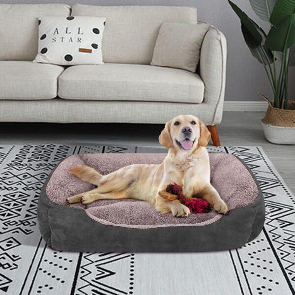 PUPPBUDD Dog Beds for Medium Dogs, Washable Dog Bed Comfortable and Breathable Pet Bed Rectangle Warming Dog Bed for Medium Dogs - Image 4