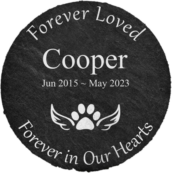 Custom Dog Memorial Gifts for Loss of Dog - Dog Memorial Stone - Pet Memorial Gifts - Pet Loss Gifts - Pet Memorial Stone - Cemetery Decorations for Grave - Image 2