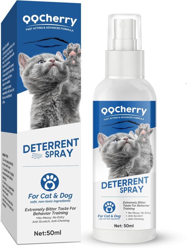 Cat Spray Deterrent, Effective Cat Scratch Furniture Protector-Stay Away from Restricted Areas-for Pet Behavior Training-Indoor and Outdoor Use