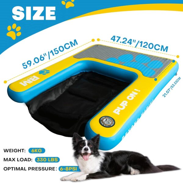 Beyond Marina Dog Pool Ramp - Pup On! Inflatable Water Ramp for Lake Docks Dog Boat Ramps Floating Pontoon Ladder Steps Up to 330 lbs Extra Large Pup Plank Non-Slip EVA Platform - Image 2