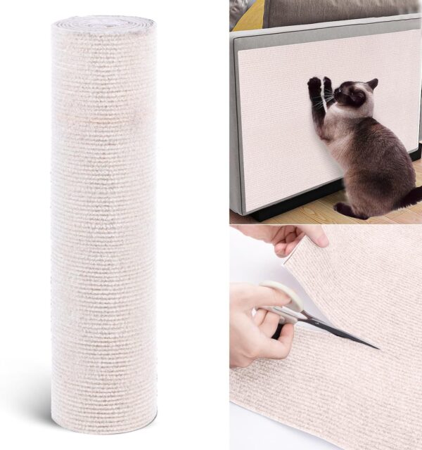 Anti Cat Scratch Furniture Protector-Fabric Soft Cat Scratching Sofa Protector, Self-Adhesive Cat Tape for Furniture, Cut to Size You Need,Protect Cat Houses, Sofas, Furniture,Etc