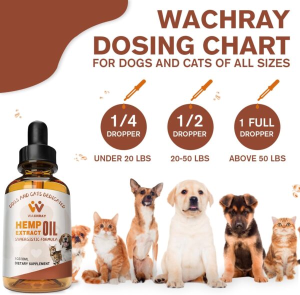 (3-Pack) Hemp Oil for Dogs Cats -Calming Drops Dog Relaxants - Help Pets Anxiety Stress Hip & Joint Pain Relief Arthritis - Organic Pet Hemp Treats - Image 5