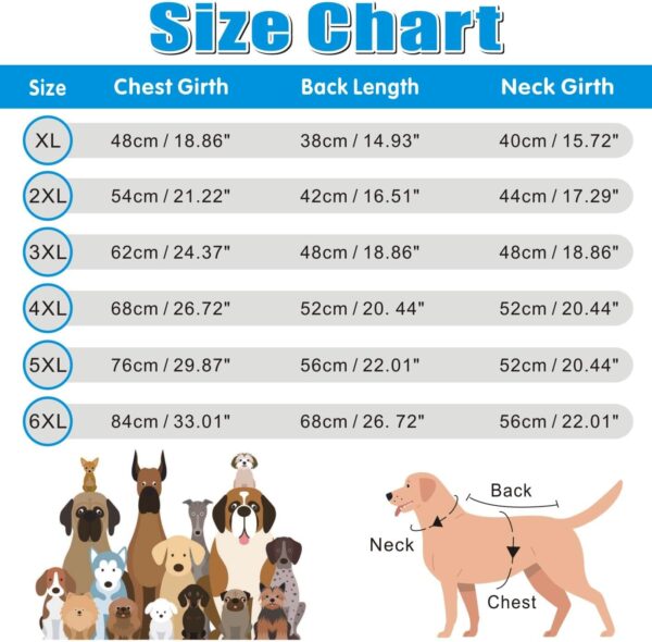 Dog Coat Waterproof Dog Jacket Winter with Harness Built in, Turtleneck Reflective Dog Vest Warm Pet Clothes Windpoof Dog Snowsuit for Medium and Large Dogs(Bule,2XL) - Image 2