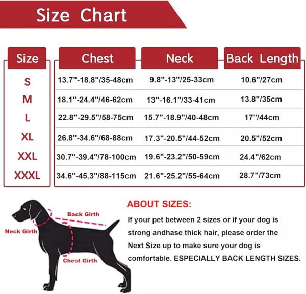 Dogcheer Christmas Dog Coat, Waterproof Winter Jacket for Cold Weather, Reflective Dog Jacket with Warm Turtleneck for Small, Medium, Large Dogs (Red, S) - Image 6