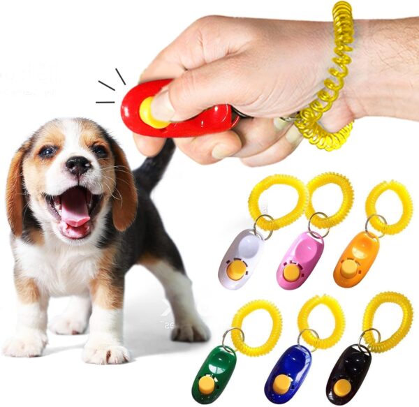 SunGrow 7-Pack Dog Clicker for Training with Wrist Bands, 2 Inches Multicolor, Pet Cat Dog Training Clickers & Behavior Aids, Convenient and Effective Clicker Training Tools for Puppy or Cat - Image 2