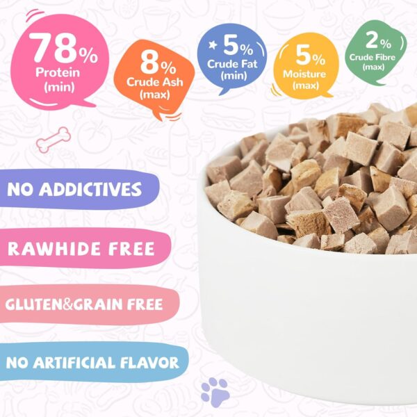 Freeze Dried Duck Treats for Cats Dogs, Rawhide Free Freeze-Dried Raw Food Topper, High Protein, Gluten&Grain Free, 4.6oz - Image 5