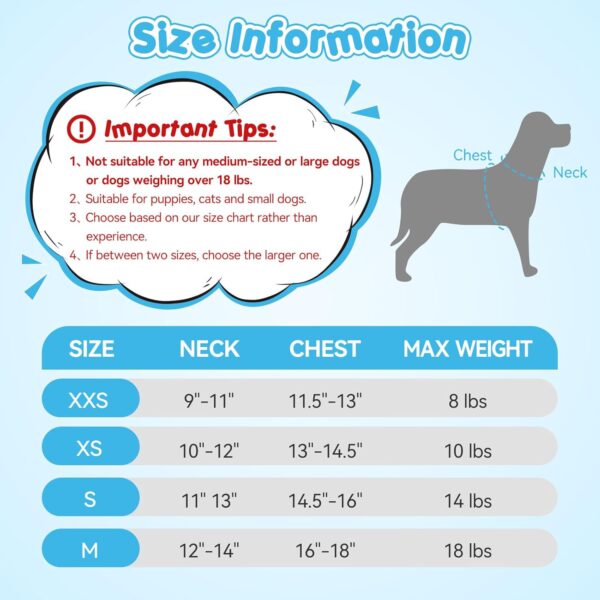 Dog Harness for Small Dogs,Small Dog Harness Puppy Harness Breathable Mesh Reflective Adjustable Safety Buckle XS Dog Harness Puppy Harness and Leash Set(Blue&XS) - Image 2