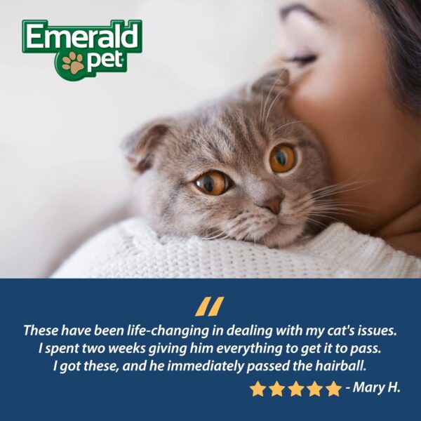 Emerald Pet Feline Health Chews Hairball Support — Natural Grain Free Feline Hairball Control Chews — Hairball Control Cat Supplements for Hairball Prevention and Elimination — Made in USA, 2.5 oz - Image 7