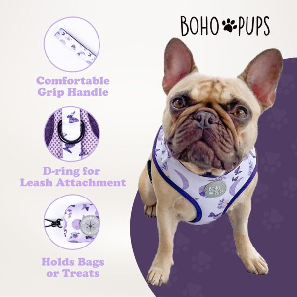 Boho Pups – Dog Leash & Harness Sets – Variety of Creative Designs – Dog Harness with D-Ring on The Back – Durable Dog Collars, Harnesses & Leashes – with Secure Attachment - Moon Child (S) - Image 7