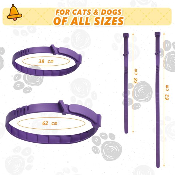 3 Pcs Cat Adjustable Calming Collar, Reduce Anxiety Cat Collars for Pets, Calm Collar Pacify Kitten, Suitable for Small, Medium and Large Cats, 15 Inches (Purple) - Image 6