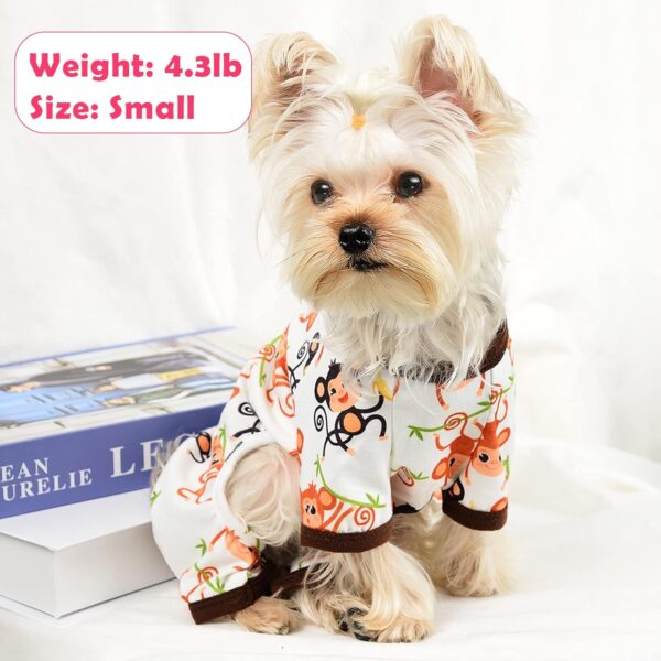 Dog Pajamas for Small Dogs Girl Boy Summer Dog Clothes Puppy Shirt Pjs Soft Doggie Onesie for Yorkie Chihuahua Teacup Cute Pattern Pet Cat Outfits Apparel Clothing - Image 5