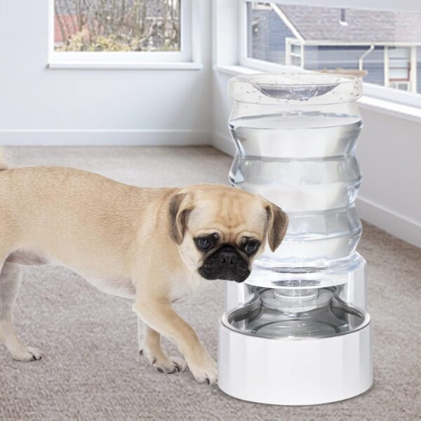 RIZZARI Automatic 6L Pet Waterer,Gravity Stainless Steel Water Dispenser, 100% BPA-Free, Large Capacity Water Feeder for Cats and Medium and Large-Sized Dogs - Image 7