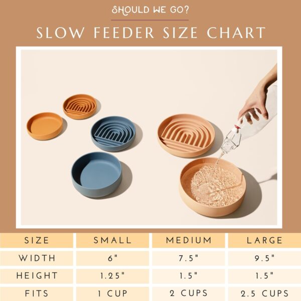 The Slowdown Bowl - Silicone Slow Feeder for Dogs & Puppies, Slow Eating, Modern Lick Mat Design, Reduces Gulping, Dishwasher Fit, for All Breed, Mealtime Challenge, Small-Spruce - Image 5