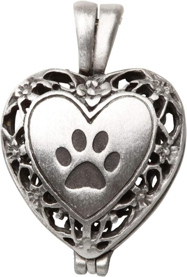 Cathedral Art Paw Prints on My Heart Pet Memorial Picture Frame, 2.25-inch by 2.5-inch photo, Silver - Image 3