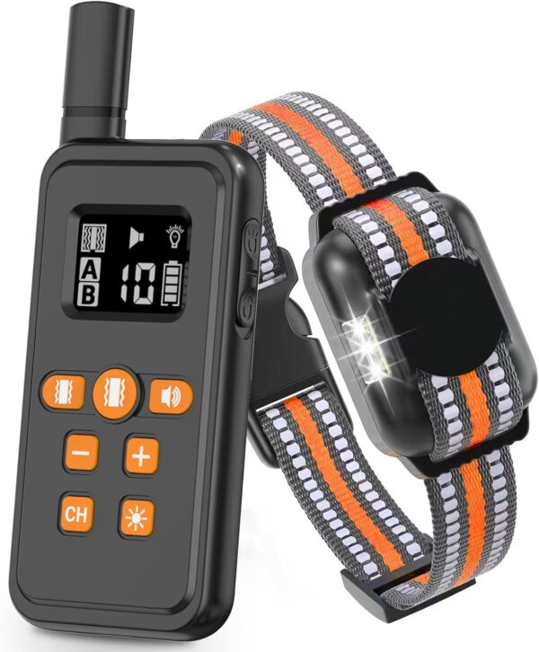 Dog Training Collar, dog No Shock Collar with Remote, Strong Vibrating dog Collar Beep and Vibration Only to Stop Barking, 2000ft Range, IPX7 Waterproof - Image 2