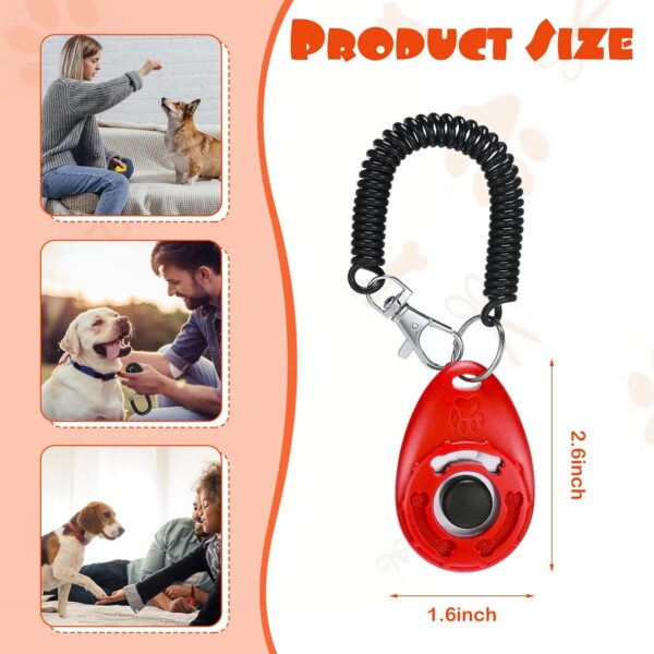 30 Pcs Dog Training Clicker Pet Training Clicker with Wrist Strap Dog Clicker Cat Clicker Pet Clicker Bird Clicker Puppy Training Supplies for Dogs Cats Horses Birds Behavioral Training Accessories - Image 3