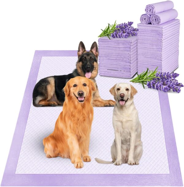 Lavender Scented Super Absorbent & Leak-Proof Puppy Pads, 36"x36" Odor Control Pet Training Dog Pee Pads, Thicken Quick Dry Pee Pads, Potty Training Pads for Dogs Cats, Rabbit - 30Counts