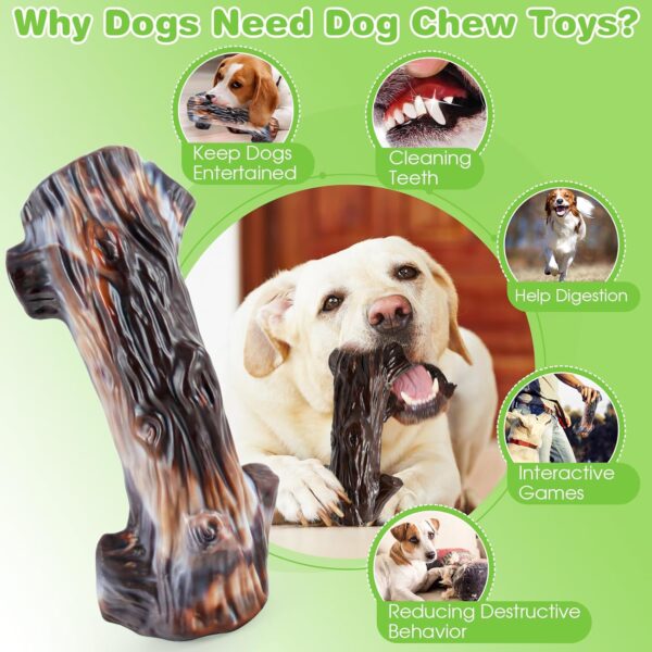 Large Dog Toys for Aggressive Chewers - 2 Packs Dog Chew Toys Made with Nylon- Indestructible Dog Toys for All Breed Sizes - Image 6