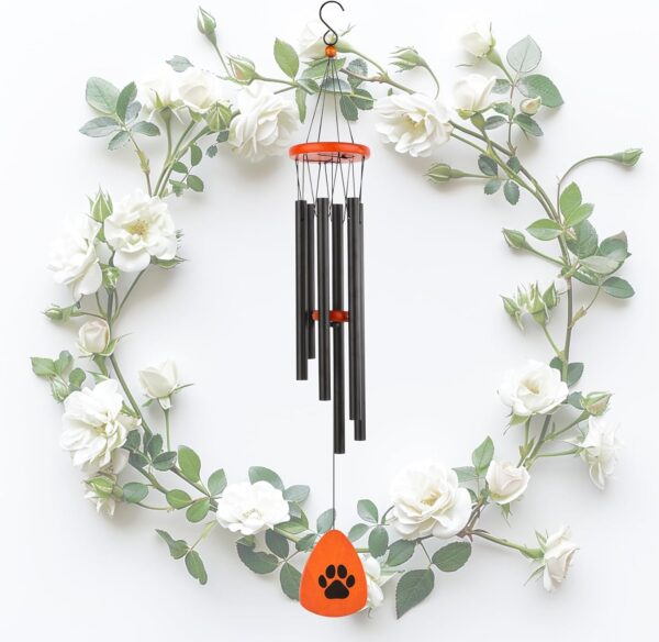 Wind Chimes for Outside, 25.5" Tuned Chime Dog Memorial Gifts for Loss of Dog, Loss of Dog Sympathy Gift, Dog Passing Away Gifts, Bereavement Gift, Pet Remembrance Gift in Memory of Dog Cat