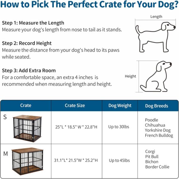 Made4Pets Dog Crate Furniture for Small Dogs, Heavy-Duty Dog Cage Chew-Resistant with Washable Cushion, Small Dog Kennel House for Indoor and Outdoor Use, Modern Side End Table, 25"*18.5"*22.8" - Image 4