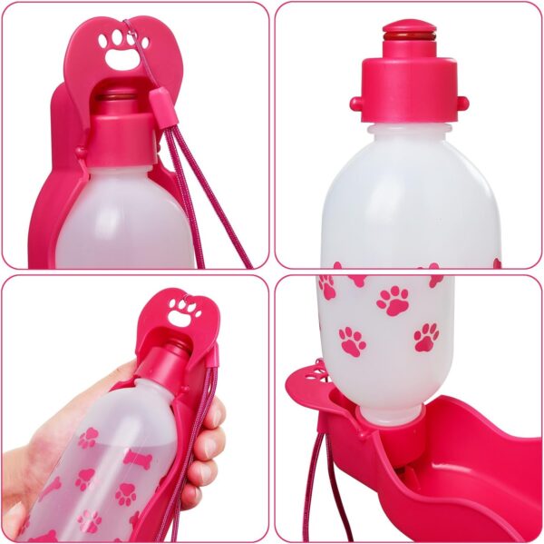 Dog Water Bottle 325ML/11oz 650ML/22oz Portable Dispenser Travel Water Bottle Bowl for Dog Cat Small Animals (22oz/650ml) - Image 4