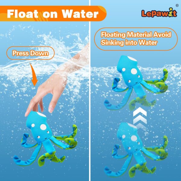 Squeaky Dog Toys, Floating Dog Toys for Indoor or Outward Play, Squid Interactive Dog Gifts for Small and Medium Dogs - Image 5