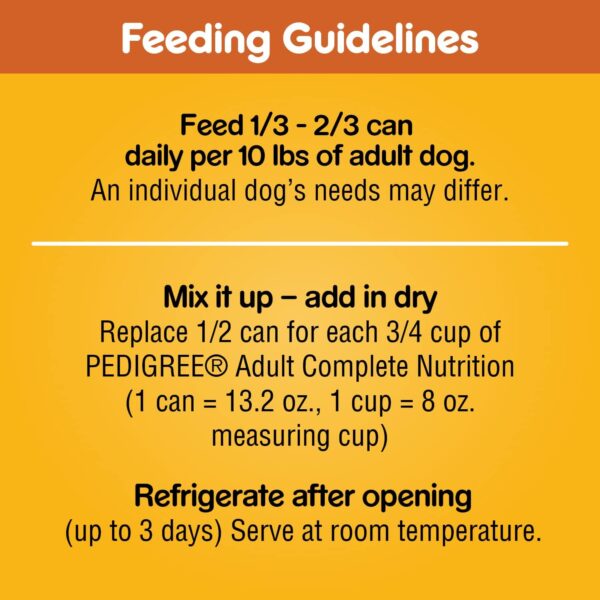 PEDIGREE CHOPPED GROUND DINNER Adult Canned Soft Wet Dog Food with Chicken, 13.2 oz. Cans (Pack of 12) - Image 6