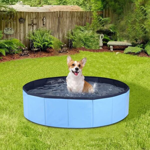 MorTime Foldable Dog Pool Portable Pet Bath Tub Large Indoor & Outdoor Collapsible Bathing Tub for Dogs and Cats (S, 31" x 8") - Image 6