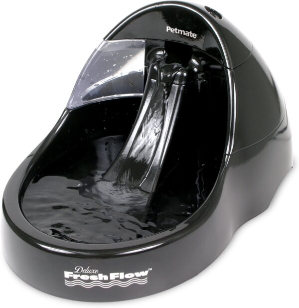 Petmate Deluxe Fresh Flow Dog and Cat Water Fountain 3 Sizes,Black