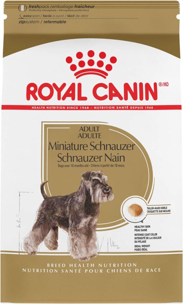 Royal Canin Miniature Schnauzer Adult Breed Specific Dry Dog Food, 10 lb Bag