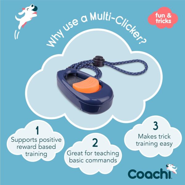 Coachi Multi-Clicker, Dog Accessory, Volume Control with 3 settings, Easy to Click, Adjustable Wrist Strap, Dog Clicker, For Dog Training, Including Sensitive Dogs and Puppies - Image 2