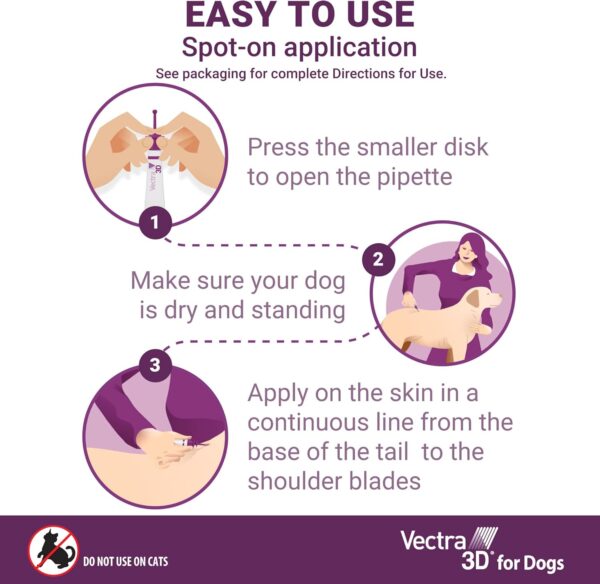 Vectra 3D for Dogs Flea, Tick & Mosquito Treatment & Prevention for Extra Large Dogs (over 95 lbs) , 3 month supply - Image 4