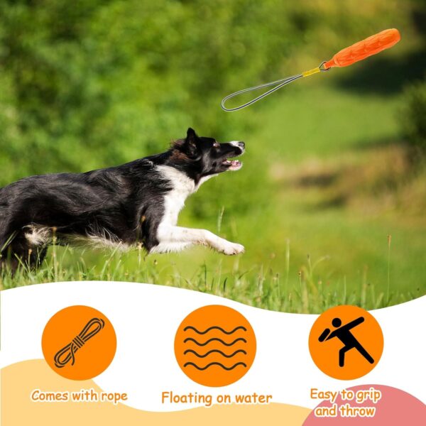 4 Pcs Floating Dog Toys Bumper Dog Toys with Throw Rope Dog Retriever Training Dog Pool Toys Standard Size Water Interactive Chew Toy for Duck Dog Hunting Training Outdoor Pool Activities - Image 3