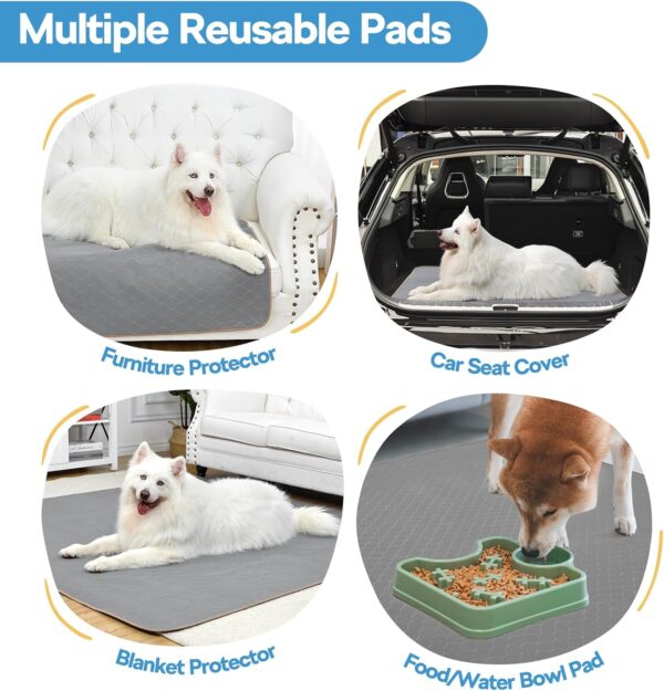 Super Absorbent Washable Pee Pads for Dogs,36x54 Inch- 1 Pack Superior Reusable Puppy Pads Pet Training Pads –100% Waterproof Dog Pee Pad Protects Perfect for Dogs, Cats, Bunny& Senior - Image 5