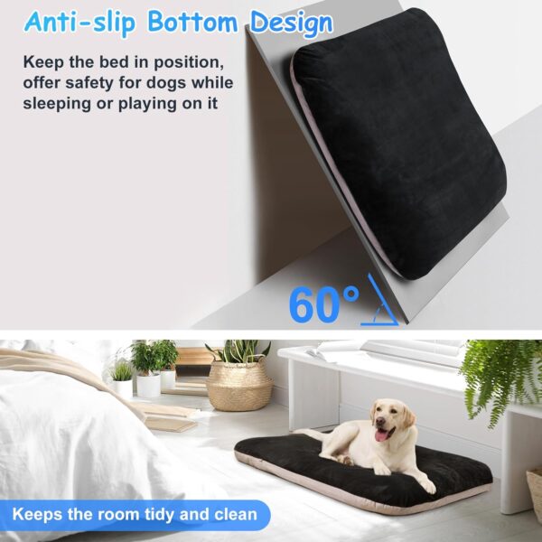 Magic Dog Super Soft Extra Large Dog Bed, 47 Inches Orthopedic Foam Dog Beds for XL Dogs, Jumbo Pet Bed with Anti Slip Bottom, Dog Sleeping Mattress with Removable and Washable Cover, Dark Grey - Image 7