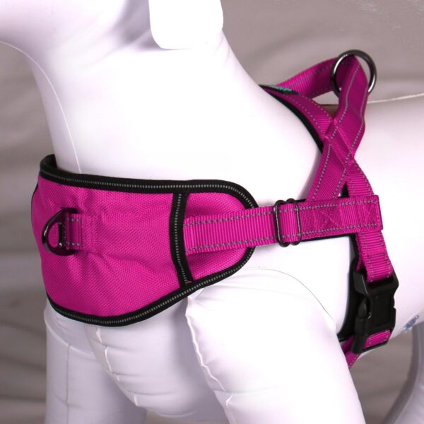 Max and Neo Passport Reflective Dog Harness - We Donate a Harness to a Dog Rescue for Every Harness Sold (MEDIUM, PINK)