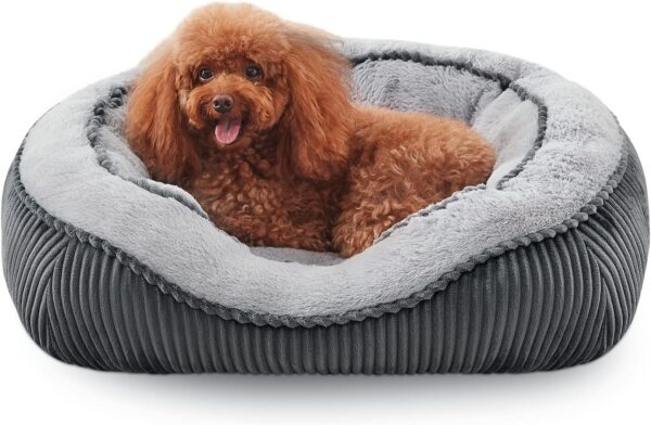 SIWA MARY Dog Beds for Small Medium Large Dogs & Cats. Washable Pet Bed, Orthopedic Dog Sofa Bed, Luxury Wide Side Fancy Design, Soft Calming Sleeping Warming Puppy Bed, Anti-Slip Bottom