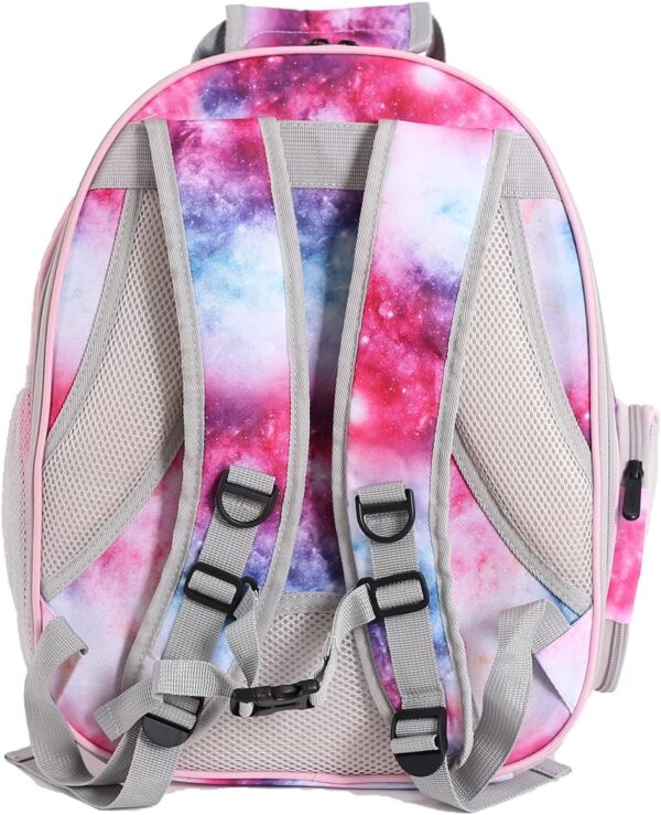 Cat Bubble Backpack Carrier, Galaxy Theme Space Capsule Astronaut Bubble Backpack for Kitten Bunny Airline Approved Travel Hiking Camping Cat Book Bag (Galaxy Pink, Bubble Window) - Image 5