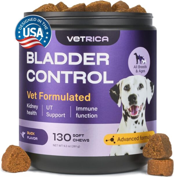 Dog UTI Treatment - Bladder Control Cranberry Chews - Dog Cranberry Supplement for Urinary Tract, Bladder & Kidney Health - Cranberry D-Mannose Soft Treats for Dog Incontinence - Healthy Bladder