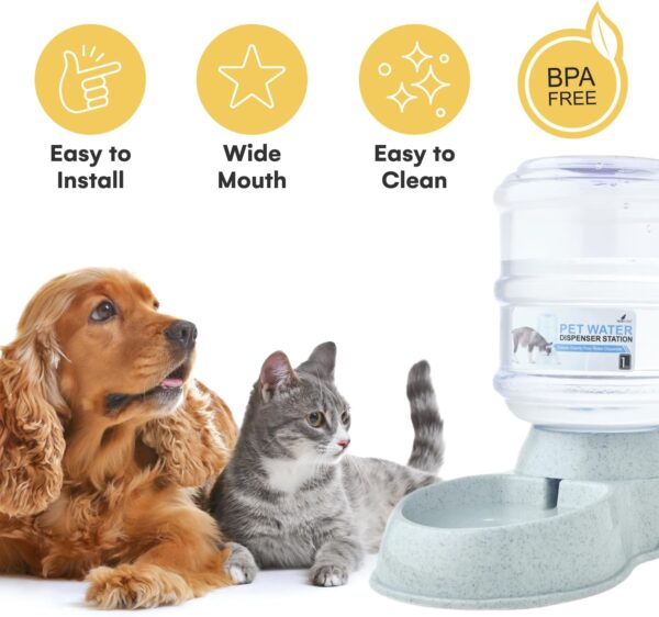 Noa Store Automatic Pet Water Dispenser | BPA Free 1 and 3 Gallon Cat Water Dispenser Food Dispenser, H20, Dog Small and Big Cat Feeder, Cat Water Bowl and Dog water dispenser, Automatic Pet waterer - Image 4