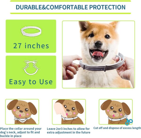 Flea and Tick Collar for Dogs, 8 Month Flea and Tick Prevention for Dogs, 27 inch Adjustable - Image 5