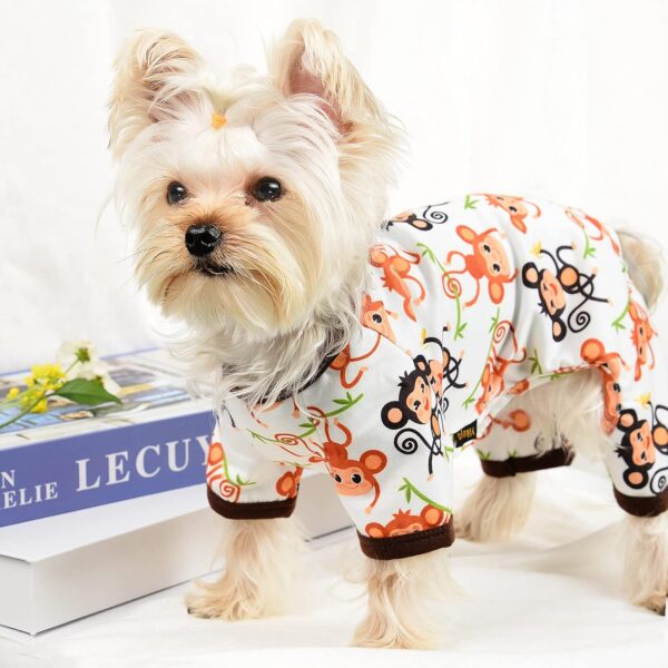 Dog Pajamas for Small Dog,Chihuahua Yorkie Teacup Pajamas Dog Shirts, Small Puppy Pjs, Soft Pet Pjs Puppy Clothes Cat Outfit - Image 3