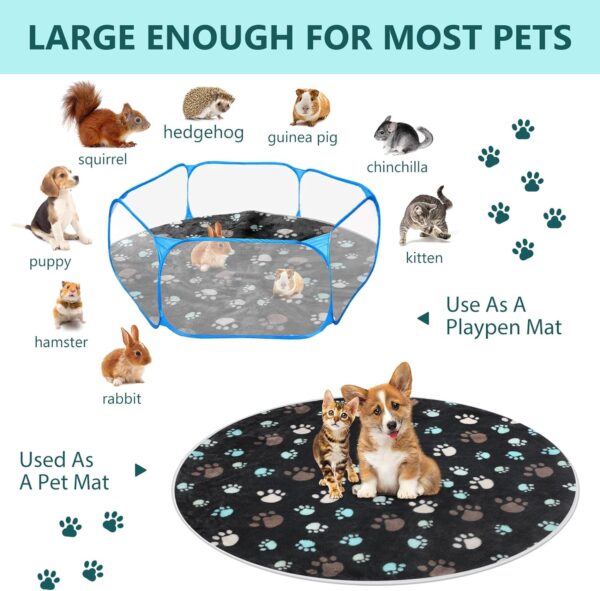 4 Pack Whelping Pads Washable for Dog Waterproof Pet Pads Dog Pee Pads Reusable Training Pads Absorbent Round Whelping Pad Floor Pad Dog Bed Mat Puppy Pad for Crate Potty(36 Inch, Dark Gray) - Image 6