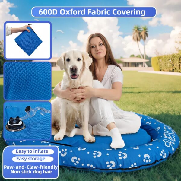 New Dog Floats for Pool Dog Pool Float with Dog Raft Cooling Dog Mat for Large Medium Dogs Puncture Proof Indoor Outdoor Use - Image 5