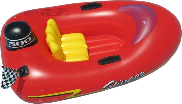 Swimline Speedboat Inflatable Kids Float, Red, 45"/25"/10"