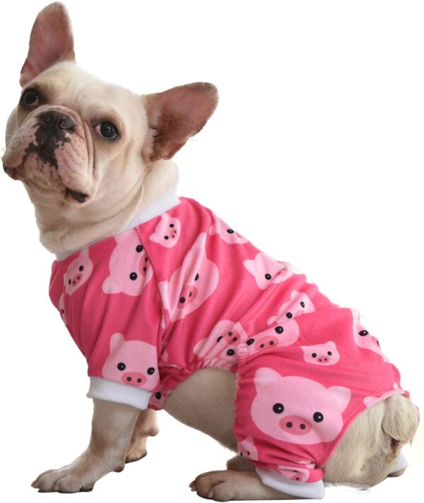 CuteBone Pink Pig Dog Pajamas Cute Cat Clothes Small Pet Pjs Onesie P46S