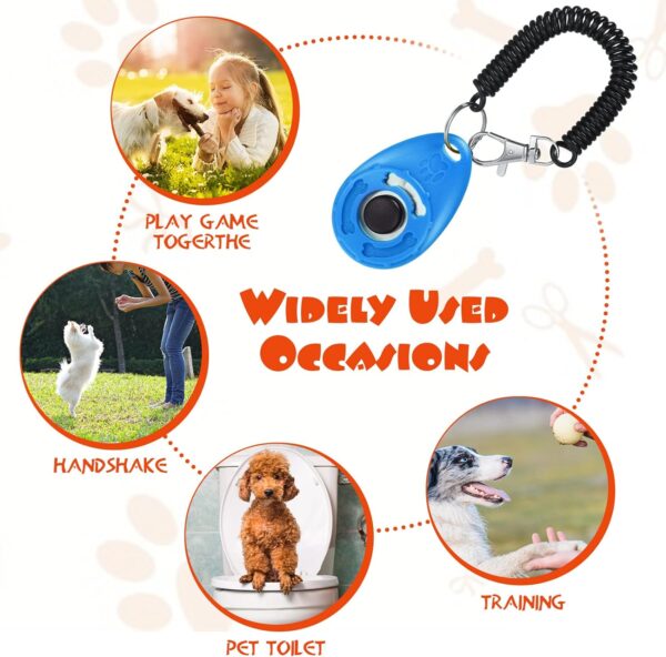 30 Pcs Dog Training Clicker Pet Training Clicker with Wrist Strap Dog Clicker Cat Clicker Pet Clicker Bird Clicker Puppy Training Supplies for Dogs Cats Horses Birds Behavioral Training Accessories - Image 5