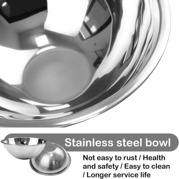 Ptlom Dog Cat Basic Food and Water Bowl Set, 2 Removable Stainless Steel Feeding Bowls with Non-Slip Leak-Proof Plastic Stand Suitable for Small and Medium Pet Puppy Feeder Tableware Supplies, Grey - Image 8